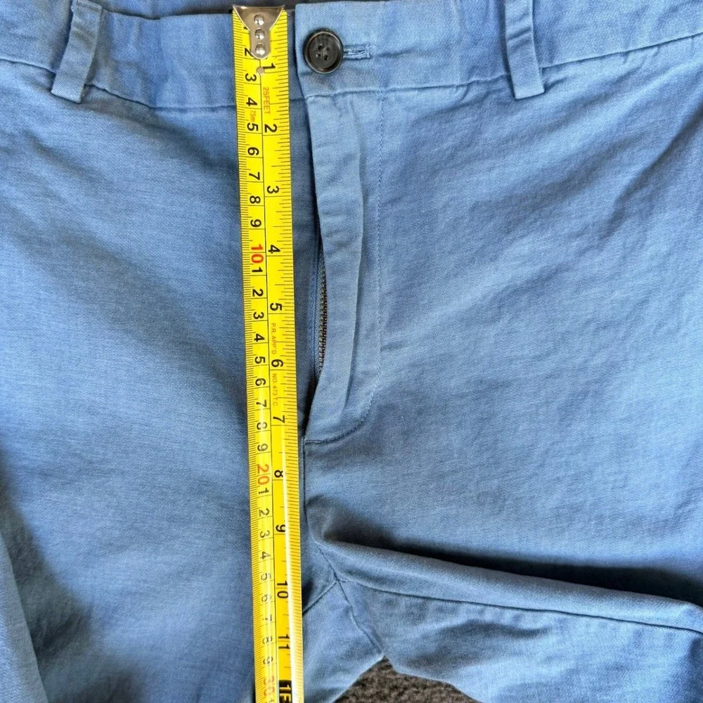 Brooks Brothers Red Fleece Mens Blue Chino Pants W36 L30 Slim Fit Cotton Blend